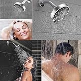 Bhina High Pressure Rainfall Shower Head - 5 Spray Modes, Swivel, Fixed Install view 9