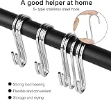 DONQL 20pcs Silver S-Shaped Hanging Hooks, 2.36in Heavy Duty Stainless Steel view 5