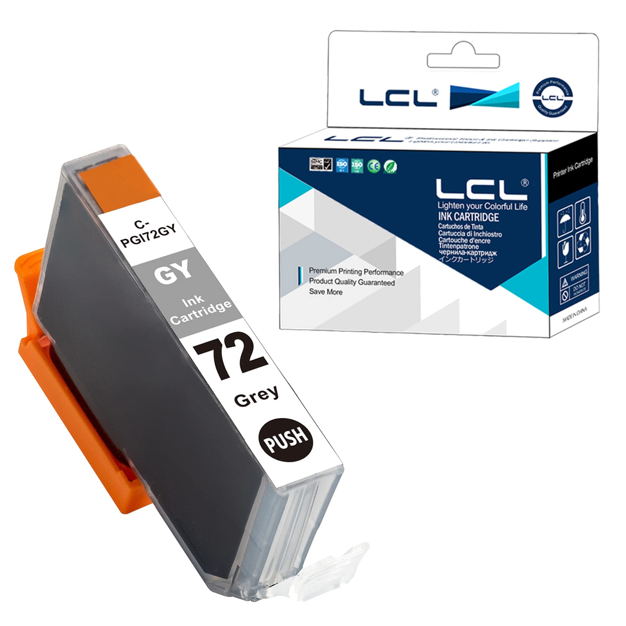 LCL PGI-72GY Grey Ink Cartridge Replacement for Canon 72 PGI-72 Replacement for Canon PIXMA Pro-10 PIXMA Pro-10s (1 Pack)