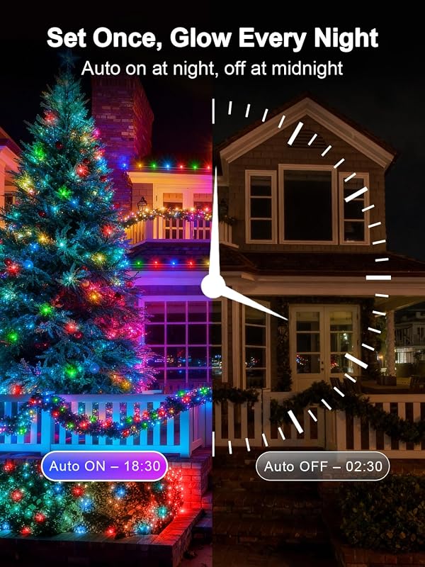 35M Guirlande Lumineuse de Noël, 300 LED Lumières de Noël
