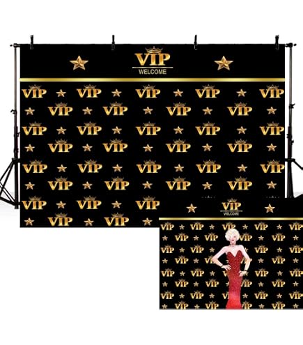 VIP-Party-Hintergrund 180x109 Cm – Roter Teppich Look Für Filmnacht & Mottoparty