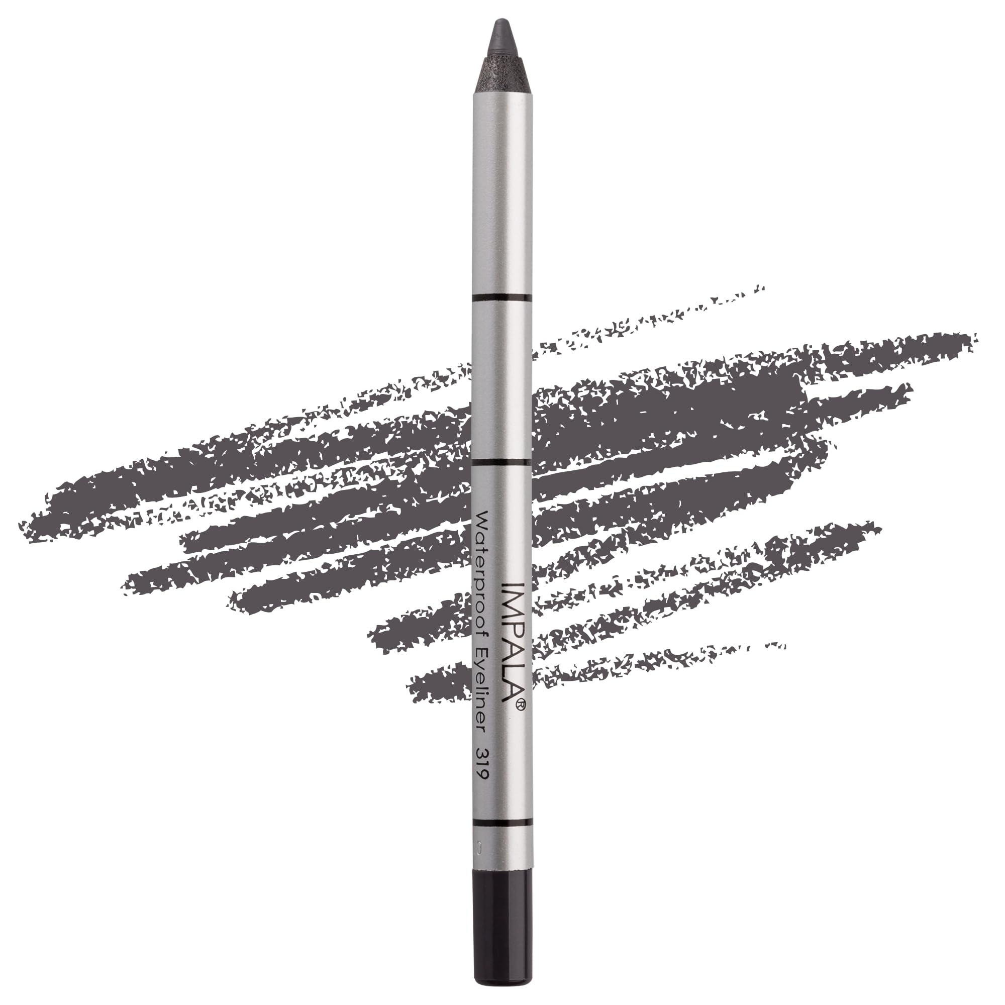 IMPALA | Creamy Waterproof Gray Eyeliner Pencil 319 | Defined Contour or Smokey Effect | Dense and Creamy Texture, Easy to Apply | Bright, Long-Lasting, and Water-Resistant Color