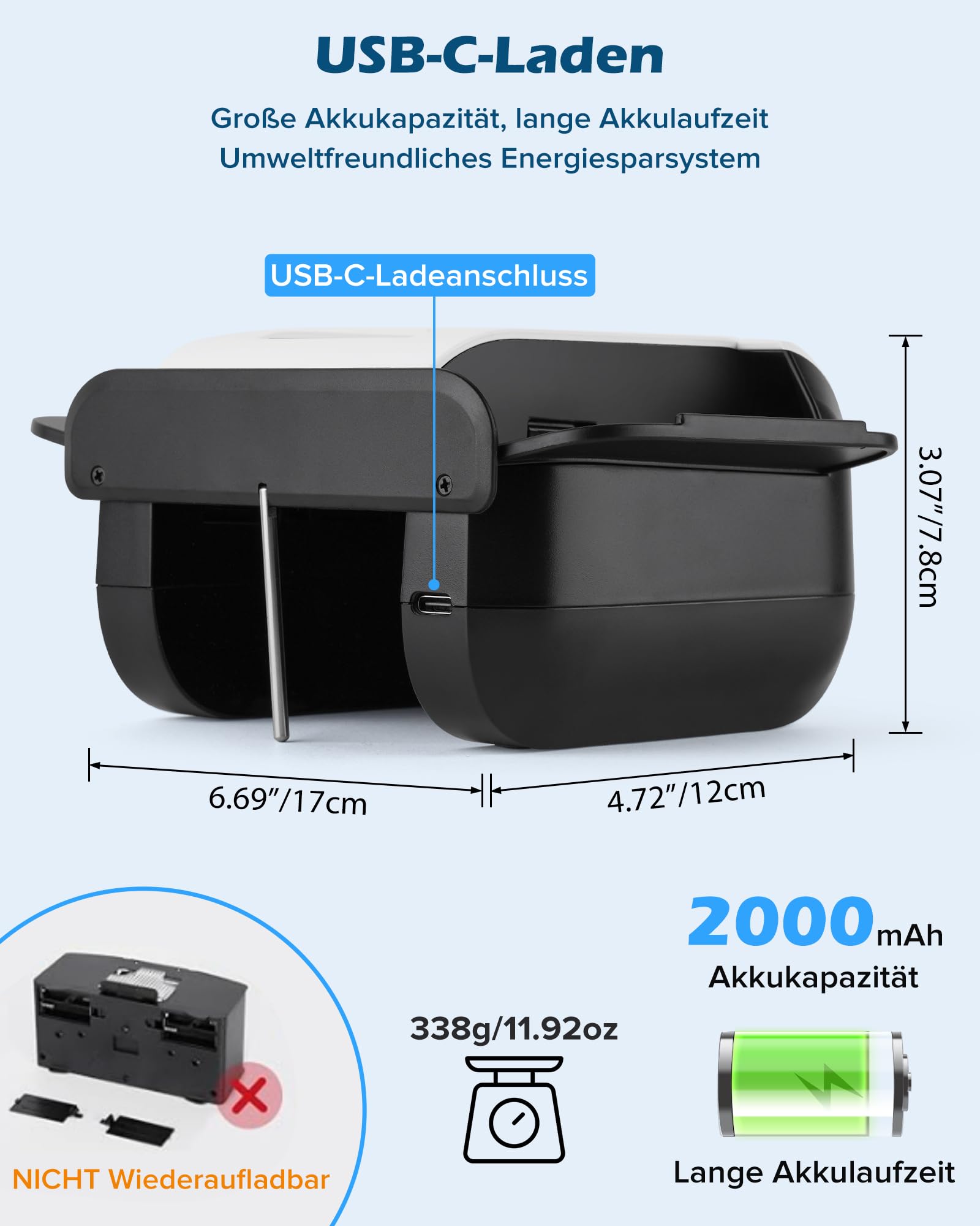 OUFUYU Kartenmischmaschine Elektrische, Automatischer Kartenmischer für 1–2 Decks One-Press Auto & Manueller Wiederaufladbar 2000mAh Geräuscharm für Poker UNO Blackjack Skip-BO Phase 10 Texas Hold'em 5
