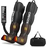 NXHMO Leg Massager with Heat and Compression, Foot Massager for Circulation and Pain Relief, Sequential Air Compression Boots Recovery System with 9 Intensities 6 Modes,3 Heating for Athletes