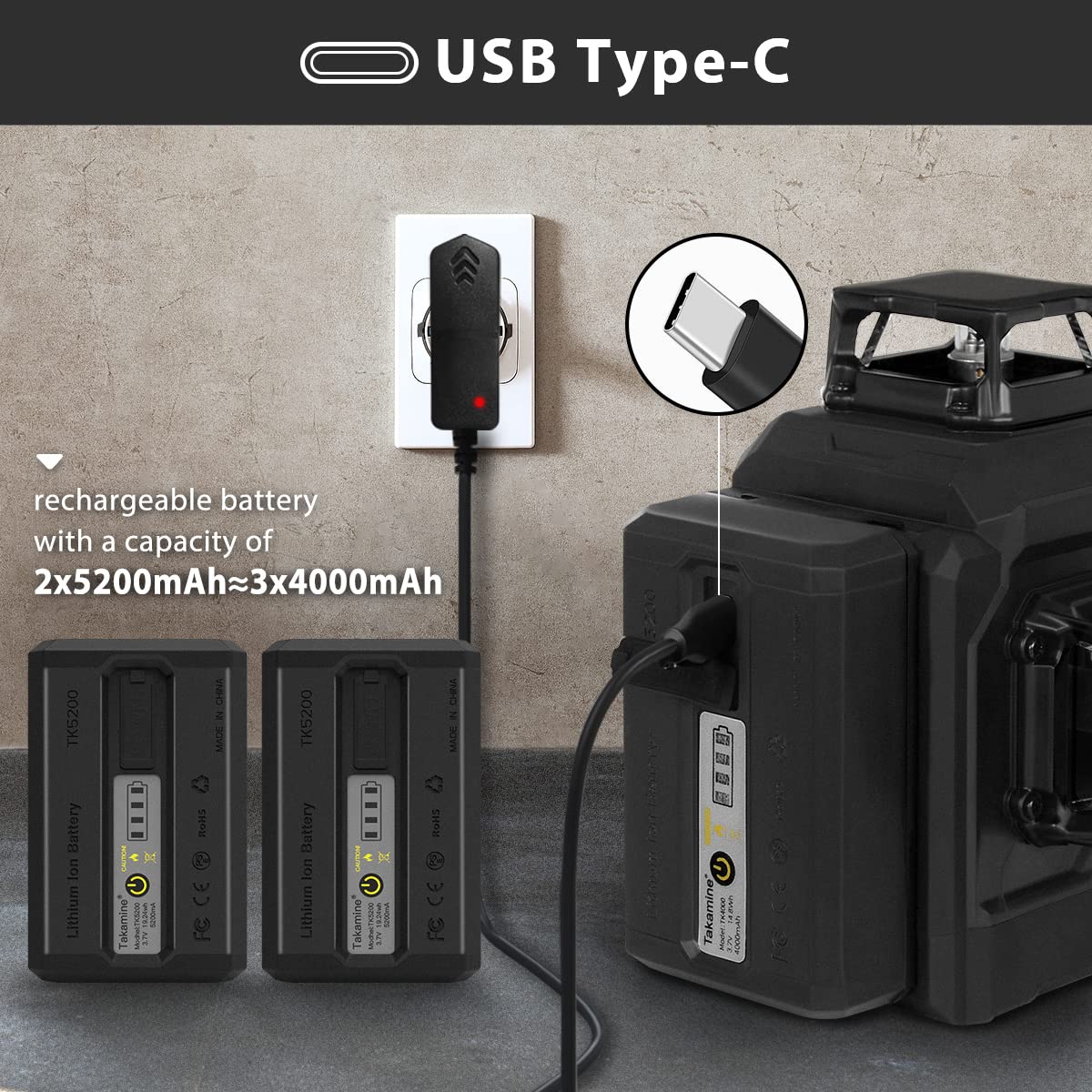 Takamine 12 lines 3D Self-Leveling laser level Pro,3x360 Green Cross Line with Burst flash mode and brightness adjustment, Remote Controller, Magnetic Rotating Stand Included