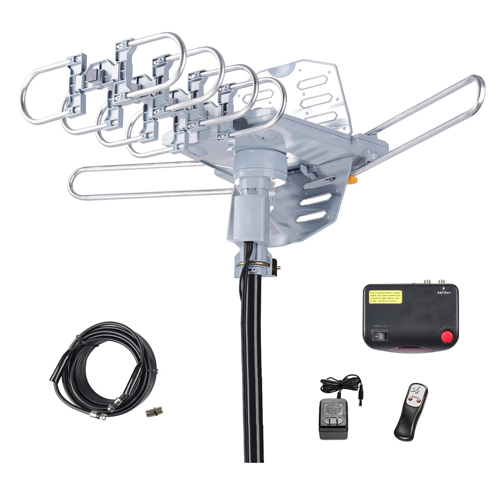 Photo 1 of McDuory Amplified Digital Outdoor HDTV Antenna 150 Miles Long Range - 360 Degree Rotation Infrared Control - Tools Free Installation - Support 2 TVs