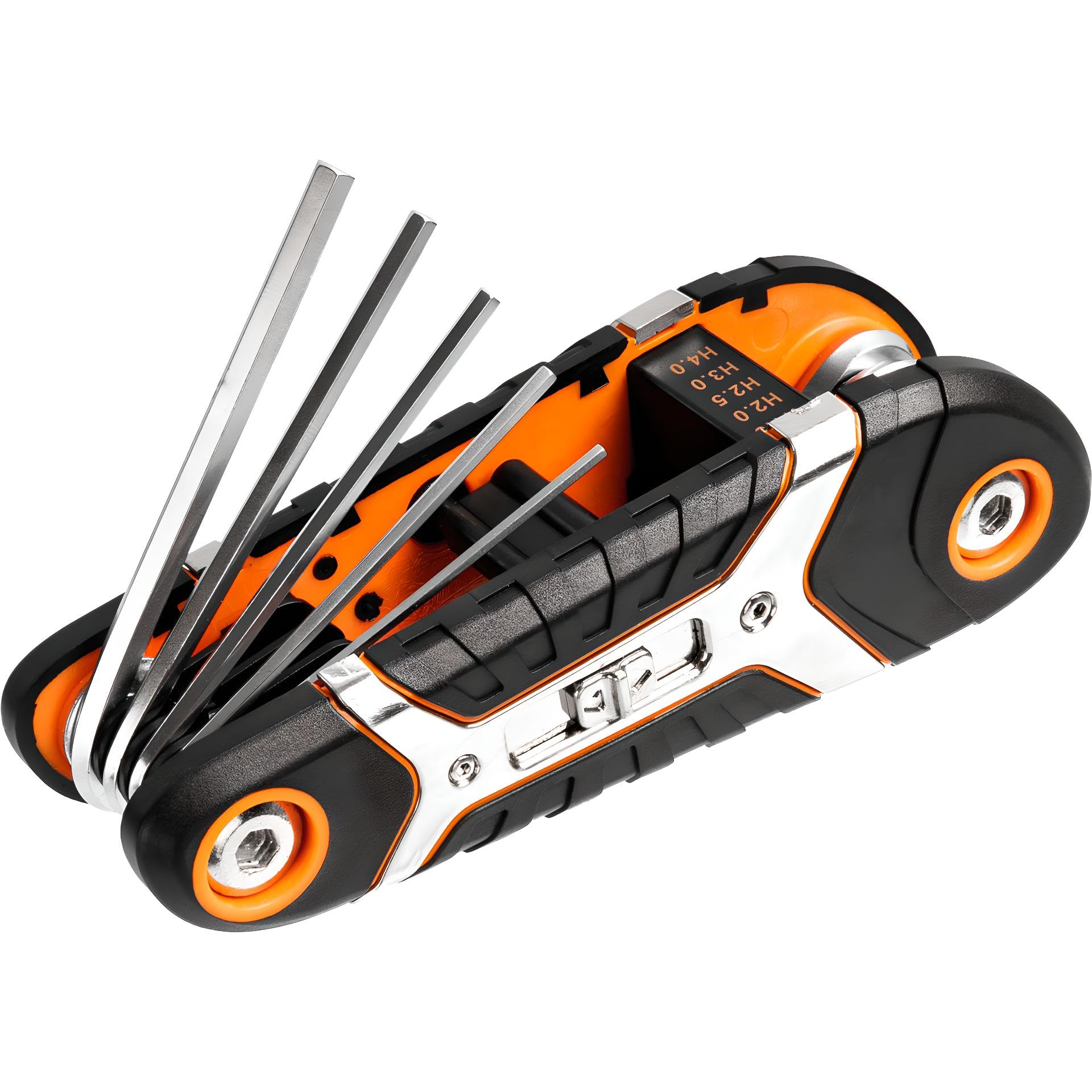 RICHMANN Folding HEX Key Set 8 pieces ( 1,5-8mm ) Hexagonal Wrench Set made of Cr-V steel ( H1,5 H2 H2,5 H3 H4 H5 H6 H8 ) - Pocket Size, Portable & Foldable Allen keys for Furniture Assembly, Bicycle