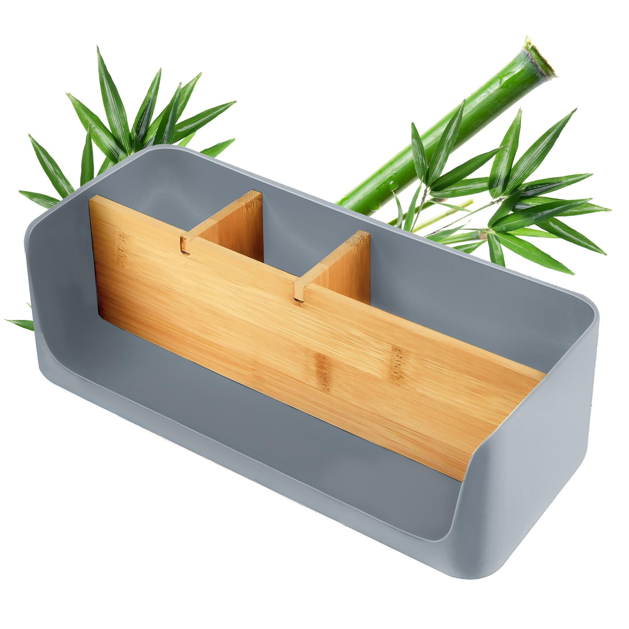 LIVONDO ECO Desk Organiser, Office, Cosmetic & Craft Organiser, Mobile Phone & Tablet Holder, Pen Holder, Letter Tray, Napkin Holder, Grey