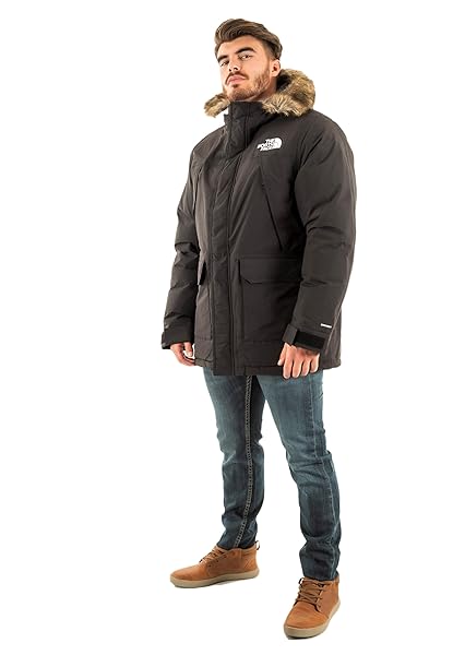THE NORTH FACE MEN’S MCMURDO PARKA | WATERPROOF WINTER JACKET, 600 FILL WATERFOWL DOWN INSULATION, ADJUSTABLE 3 PIECE HOOD, TNF BLACK/TNF BLACK, MEDIUM