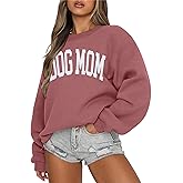 KNEYATTA Dog Mom Sweatshirt Women Dog Lover Sweatshirt Funny Graphic Fall Sweatshirts Mam Pullover Tops