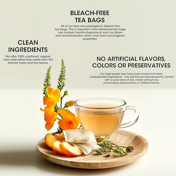 IMATCHME MULLEIN TEA FOR LUNG CLEANSE, RESPIRATORY SUPPORT AND MUCOUS MEMBRANES, WHITE PEACH AND MULLEIN LEAF COMPLEX, GOOD TASTE, NATURAL HEALTHY HERBAL TEA, NO CAFFEINE, NON-GMO, 30 TEA BAGS
