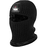 Kids Balaclava Knitted Warmer Windproof Hat Full Ski Face Mask Winter Warm Skull Cap with Light Boys Girls