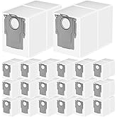 Sinnya 20 Packs Q Revo Dust Bags for Roborock QV 35A/Qrevo S5V/Saros 10/10R/Qrevo/Q RevoS/Qrevo Pro/Plus/MaxV/Master/Curv S5X/Edge S5A/S8 MaxV/S8 Max Ultra Robot Vacuum Cleaner, 3.5L Large Capacity