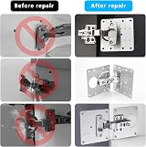XiangJunly 12Pcs Cabinet Hinge Repair Kit with 80 Screws 2.5mm Drill Bit view 5