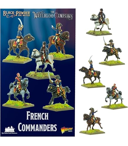 Comandantes Napoleónicos Británicos Y Aliados | Warlord Games | 5 Miniaturas De Resina | Batallas épicas De Black Powder | Sin Montar Ni Pintar
