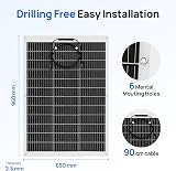 ECO-WORTHY 130W 12V Monocrystalline Semi-Flexible Solar Panel RV Boat Roof view 5