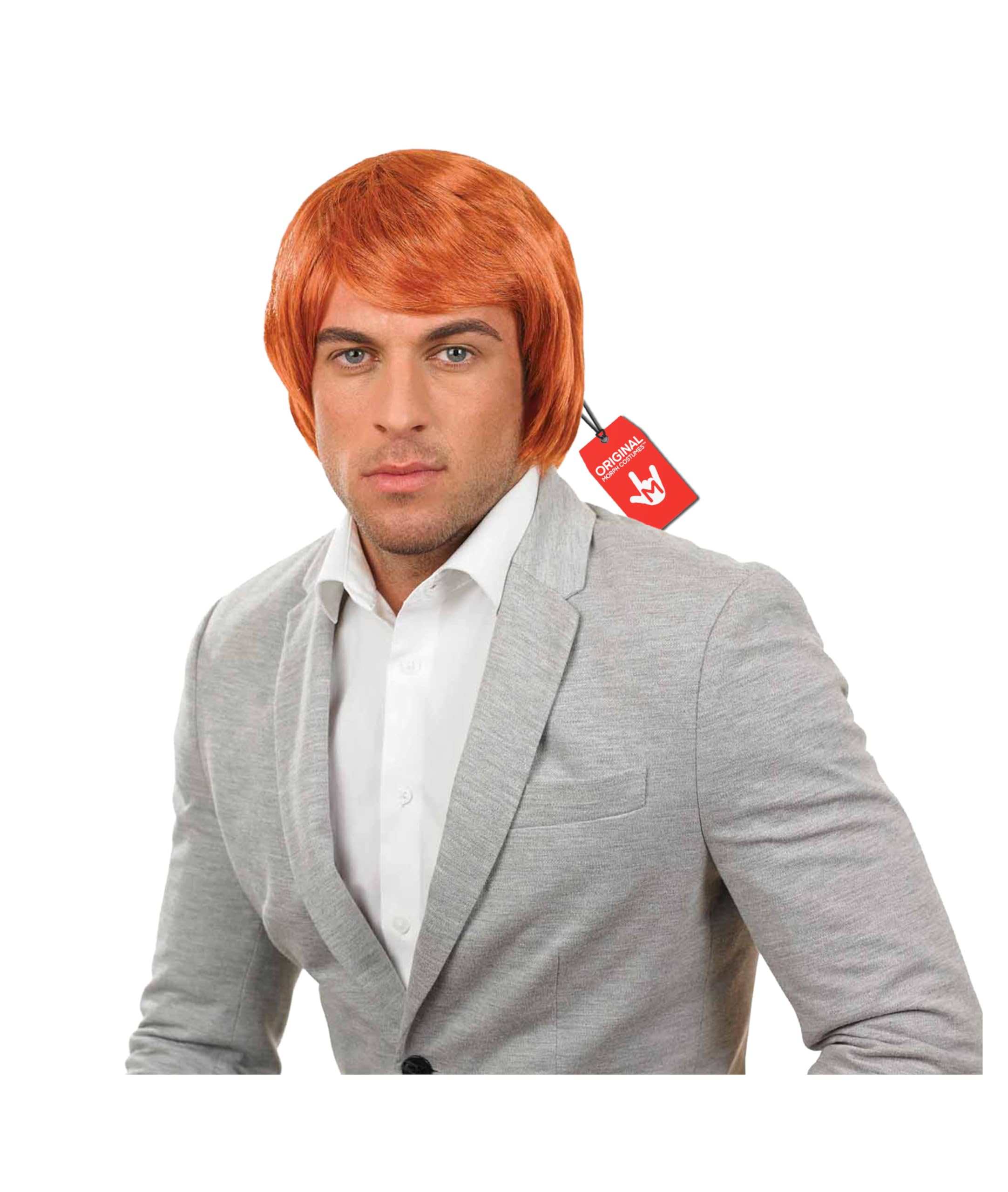 Fun Shack Short Ginger Wig Men, 60s Punk Wig Men, Orange Wig Men, Short Ginger Wig, Boy Band Wig, Ginger Wig Fancy Dress