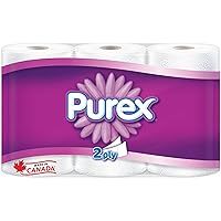 Purex Toilet Paper, Hypoallergenic and Septic Safe, 6 Triple Rolls = 18 Single Rolls