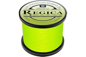 Regica Braided Fishing Line - Abrasion Resistant, Zero Stretch, Ultra-Thin Diameter, Super Strong - 4 Strand 8 Strand, 6lb-100lb, 150/300/500 Yards for Saltwater or Freshwater, Colored Braid Line