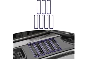 RT-TCZ for Jeep JL Hood Vents Cover Trim for Jeep Wrangler JL JLU 2018-Present for Gladiator JT 2020-Present Purple Exterior Accessories 7pcs