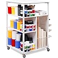 Screen Printing Kits Storage, Caydo Screen Printing Ink Cart Organizer Table for Screen Printing Frame Screen Printing Squeegee Fabric Mesh Compatible with Screen Printing Machine Flash Dryer