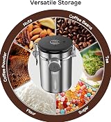 Coffee Gator 1900 mL Airtight Canister with CO2 Valve Date Tracker view 2