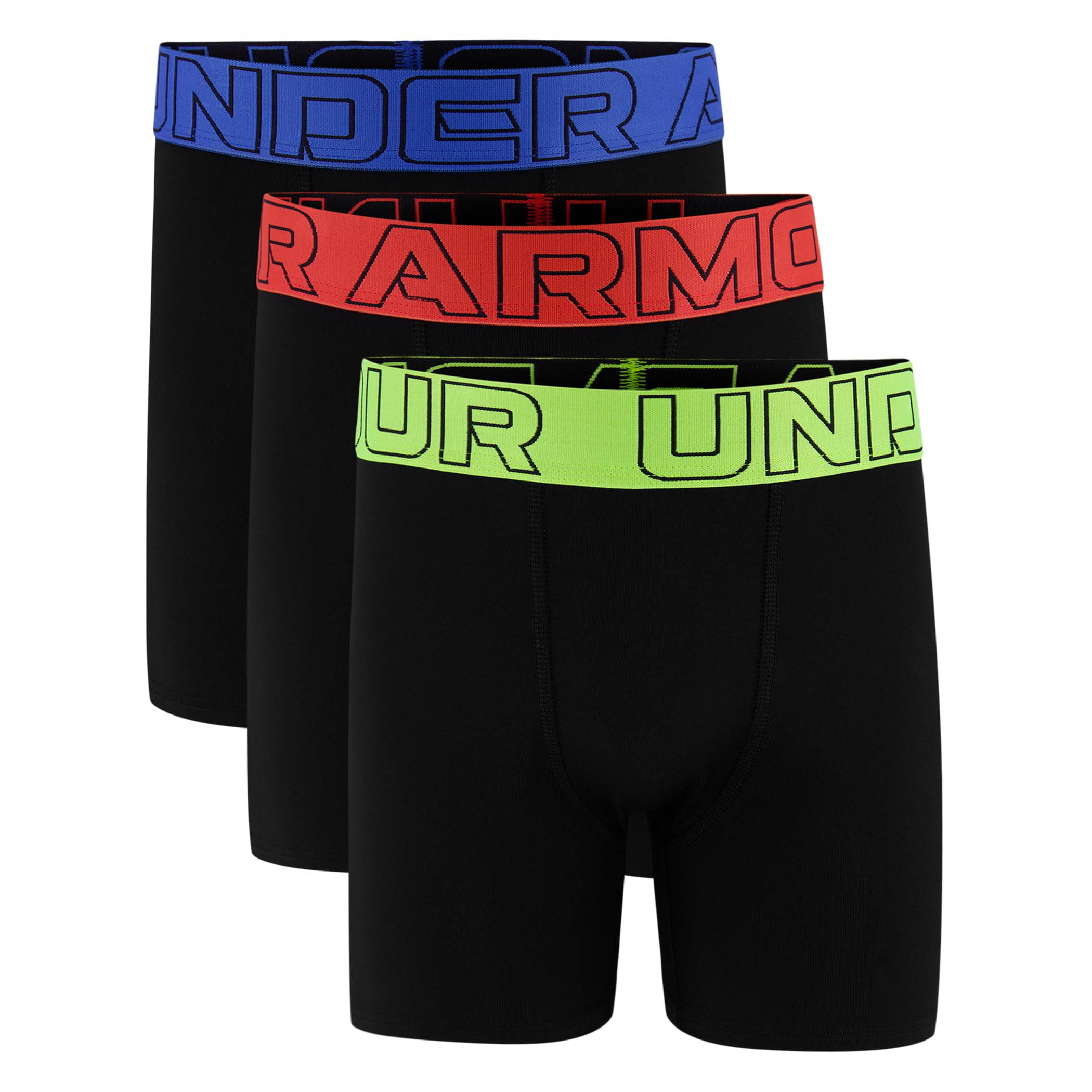 Boys' UA 3-Pack Performance Tech Solid Boxer Briefs Image