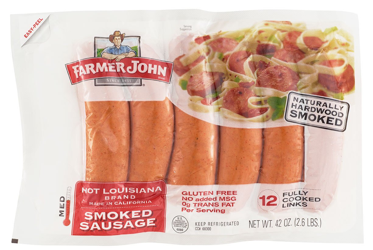 Farmer John Hot Louisiana Smoked Sausage 42oz. Packages (2packs; 24