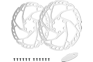 RUJOI Bike Disc Brake Rotor Kit,Mechanical Disc Brakes Rotors with 12 Bolts and 1 PCS Disc brake pad adjustment tool .It fit 