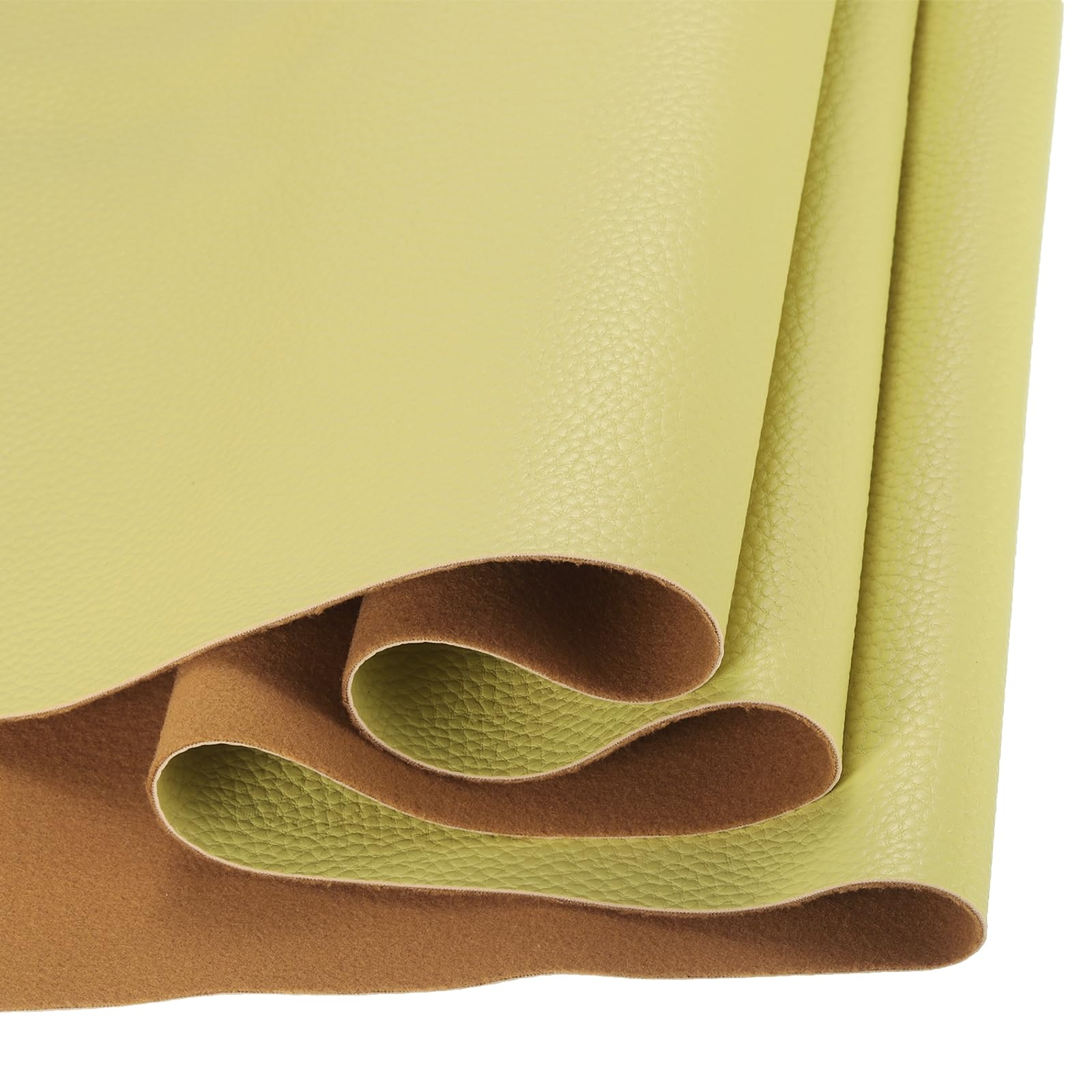 DMiotech 1 Pack 14 Inch x 53 Inch Faux Leather Strip Furniture Cover Soft Grain Grass Green PU Leather Roll for Handmade DIY Craft Projects