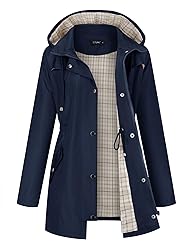 LOMON Women Rain Jacket Lightweight Hooded Jackets