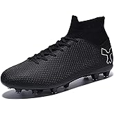 Men's Soccer Cleats Football Cleats for Mens Big Boys High-Top Spikes Shoes for Youth Professional Training Turf Indoor Outdoor Sneaker