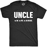 Crazy Dog Mens Funny Uncle T Shirts Sarcastic Family Tees for Guys