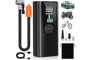KOEYLE Tire Inflator Portable Air Compressor, 150 PSI Air Pump for Car Tires with Digital Tire Pressure Gauge, 20000mAh Rechargeable 4X Faster Portable Tire Inflator for Car, Motorcycles, Bicycles, Balls