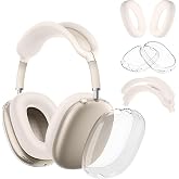 Seltureone 4 in 1 Case Cover for AirPods Max 2/1 (Starlight) | Headband/Ear Cups/Ear Pads Cover, All-Round Protection Soft Silicone and Clear TPU Headphone Case for AirPods Max 2