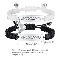 Matching Bracelets for Him and Her - Long Distance