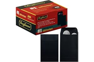 Bonfasvo 200 Pack #1 Black Coin Envelope 2.25 X 3.5 inches Kraft Envelopes Classic Small Parts Envelopes with Self Adhesive G