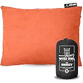 Wise Owl Outfitters Camping Pillow – Memory Foam Travel Pillow for Airplane Sleeping, Hiking, Backpacking & Outdoor Use - Small & Portable for Adults, Car, Camp & Tent