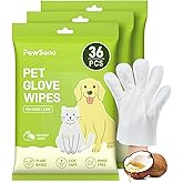 36PCS Hypoallergenic Pet Glove Wipes for Dogs & Cats - Quick Clean & Deodorizing Between Baths & Travel | Dog Washing Wipes f