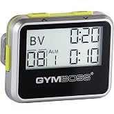Gymboss Interval Timer and Stopwatch - Silver/Yellow Metallic Gloss
