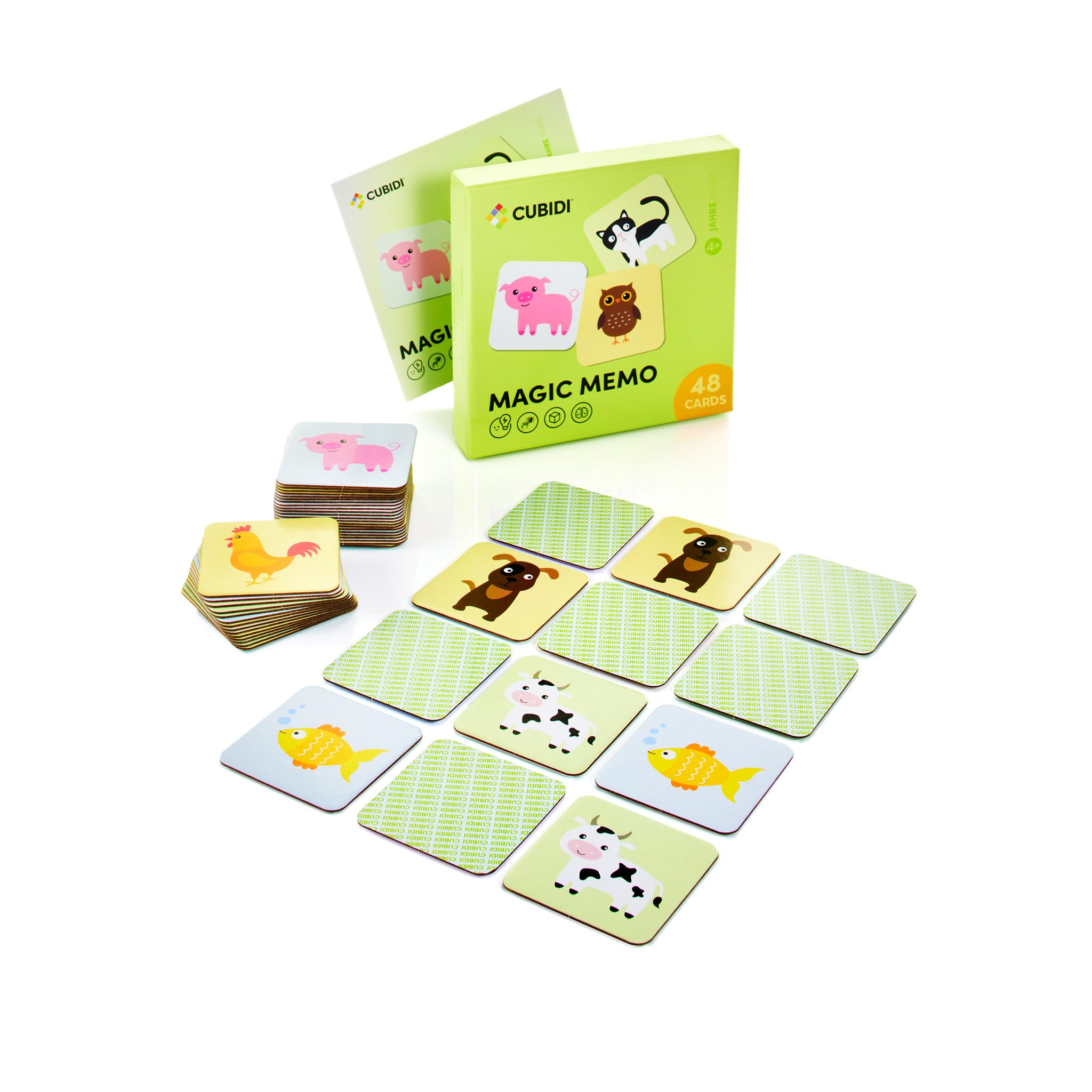 Cubidi Memory Matching Game - Educational Toys for Kids 3+ - Montessori Toys - Card Games - Pairs Games