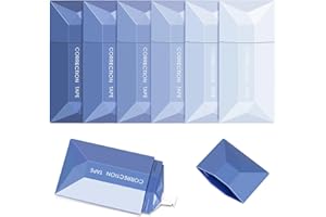 DANRONG White Out Correction Tape - 6 Pack Correction Tape, Cute White Out Tape, 19.69FT Each Whiteout Tape, Easy To Use Applicator for Instant Corrections, Quick Dry Out for Office School(Blue)