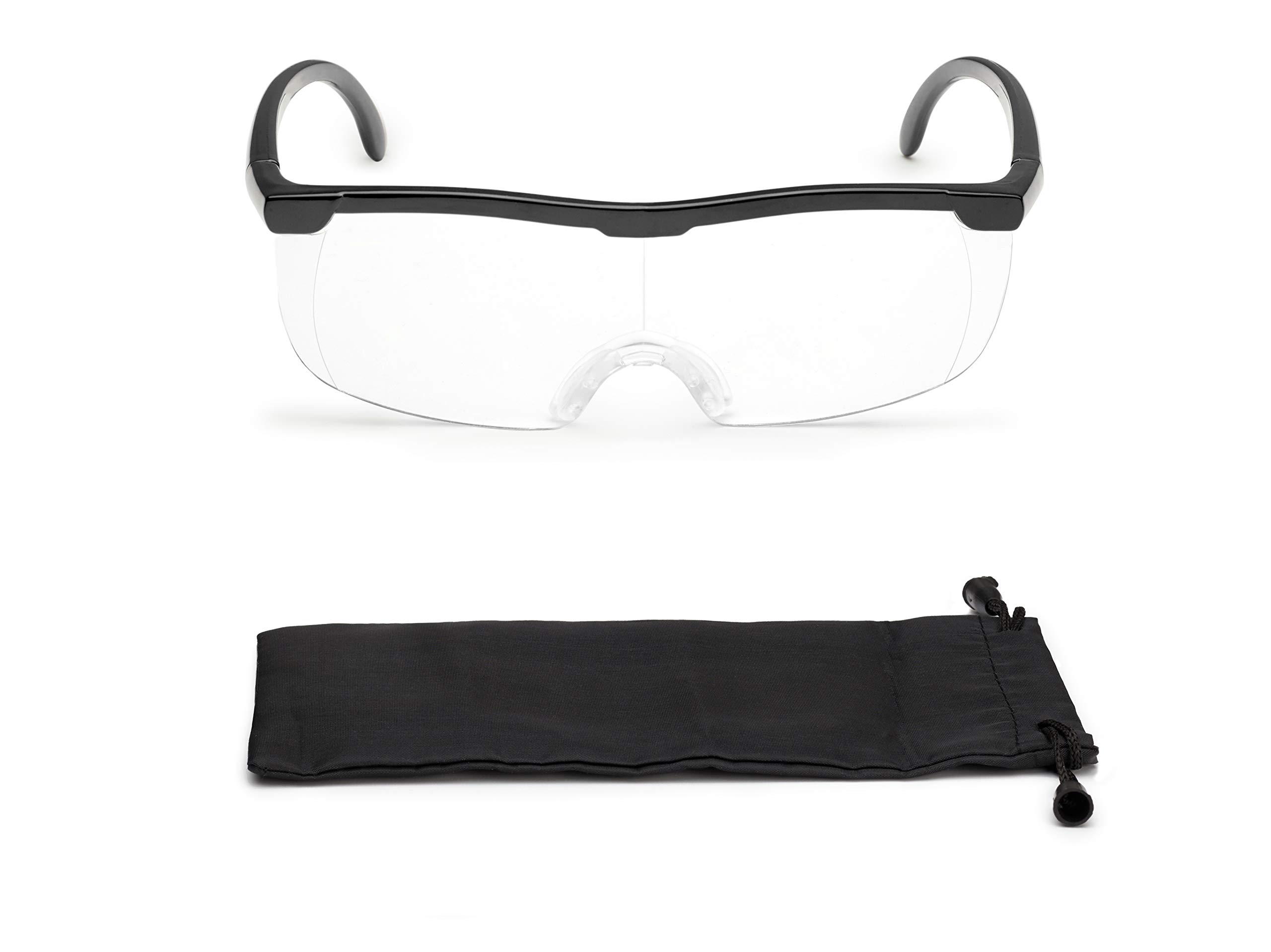 FALINGO Magnification Eyeglasses Magnifying Glasses Optical Magnification To 200% (Black)