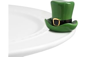NF NORA FLEMING Nora Fleming Spot o' Irish (St. Patty Hat) A87 - Hand-Painted Ceramic Holiday Décor - Spring Minis for The Home and Office Green