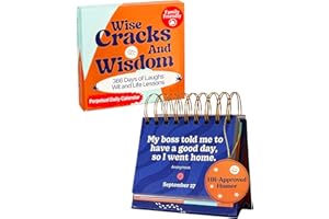 MESMOS Funny Wisdom Perpetual Calendar, Administrative Professional Day Gifts, 366 Days of Laughs & Life Lessons, Office Desk