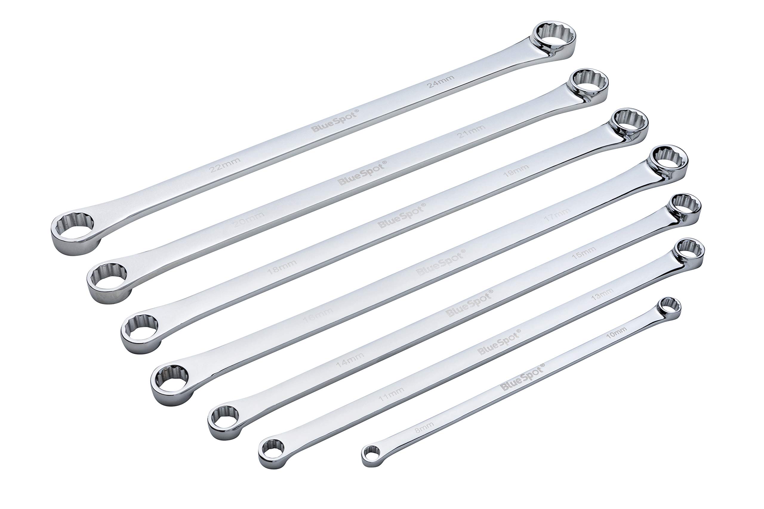 Blue Spot Tools 04305 7pce Extra Long Ring Spanner Set (8-24mm)