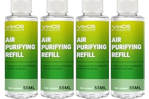 VIKOS Products (4 Bottles, Fresh Lotus) Cat Litter Deodorizer Compatible with PETKIT PuraX PuraMax Self-Cleaning Cat Litter Box Deodorizer Replaced Odor Removers Refills