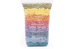 friendly loom Quality Cotton Weaving Loops in Botanical Inspired Colors – 7” Traditional Size | Weave 6 Functional Potholders | Made in The USA