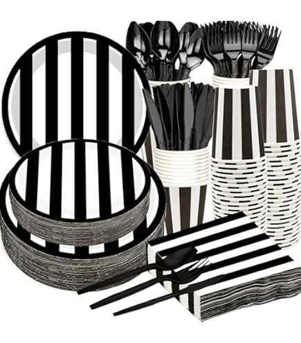 Moukeren 2 Pcs Black And White Striped Table Runner 12 X 108 Polyester Tablecloth Modern Stripes Pattern Elegant Canvas Table Decor Machine Washable For Wedding Banquet Celebrations Party Decoration
