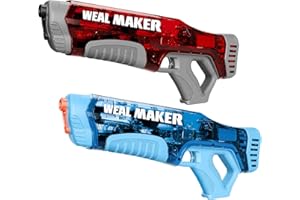 Artcool 2Pcs Powerful Fast Auto Suction Electric Water Gun,Full Auto 220+ Continuous Water Pistol Up to 22-26FT Range,IP67 Wa
